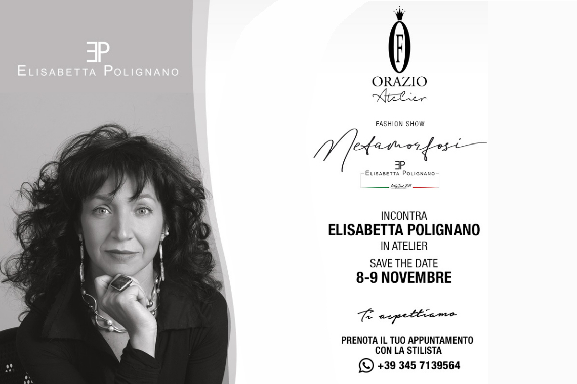 8/9 novembre 2021 - #SaveTheDate - Incontra Elisabetta Polignano in atelier!